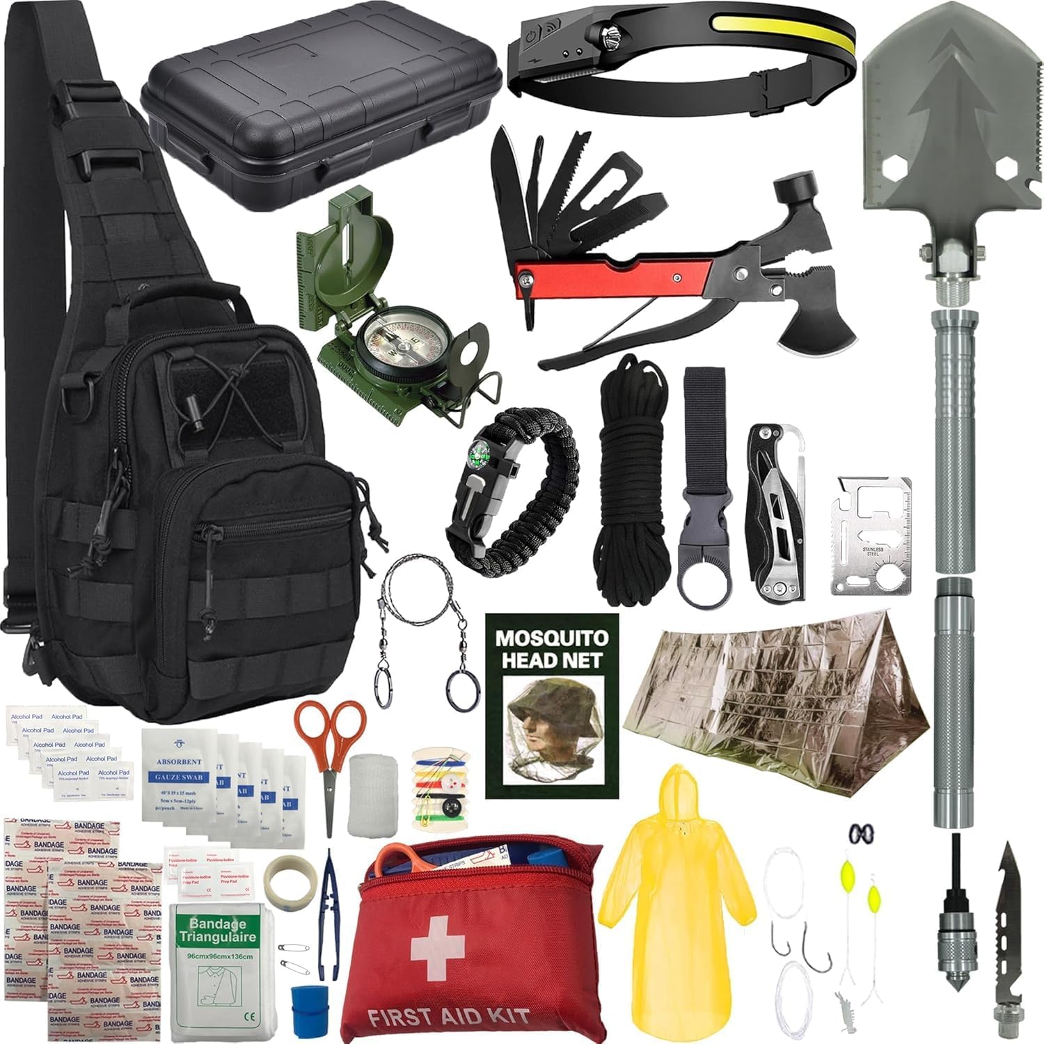 Outdoor In Camping - Portable Survival Kit with Multi Tools