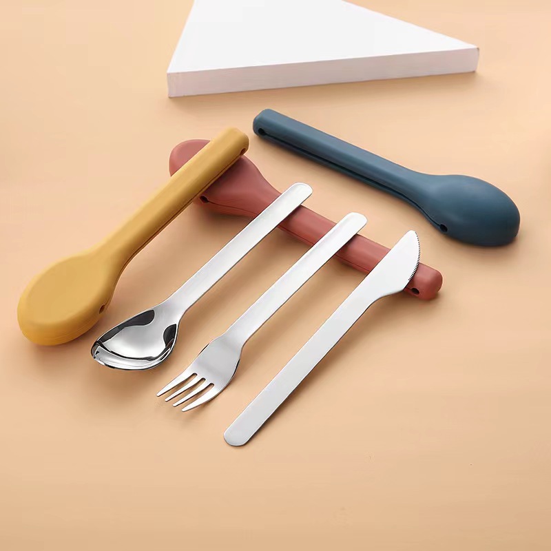Outdoor Camping Outfit - 3-Piece Portable Flatware Pocket Utensils Set
