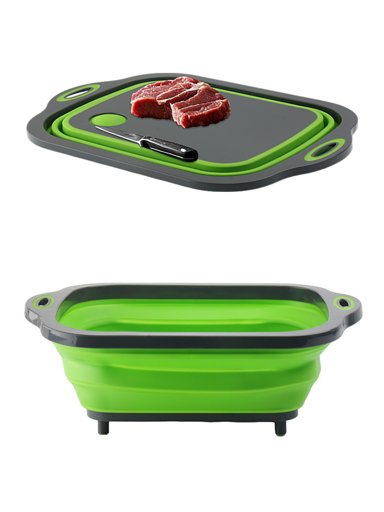 Outdoor Camping Outlet - Camping Collapsible Cutting Board Dish Basin
