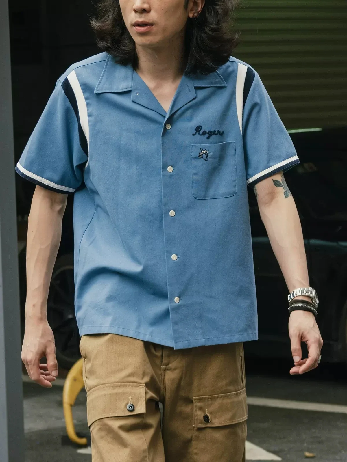 Non Stock Retro Bowling Shirt  - Outdoor Camping Rocker 리뷰 및 가격