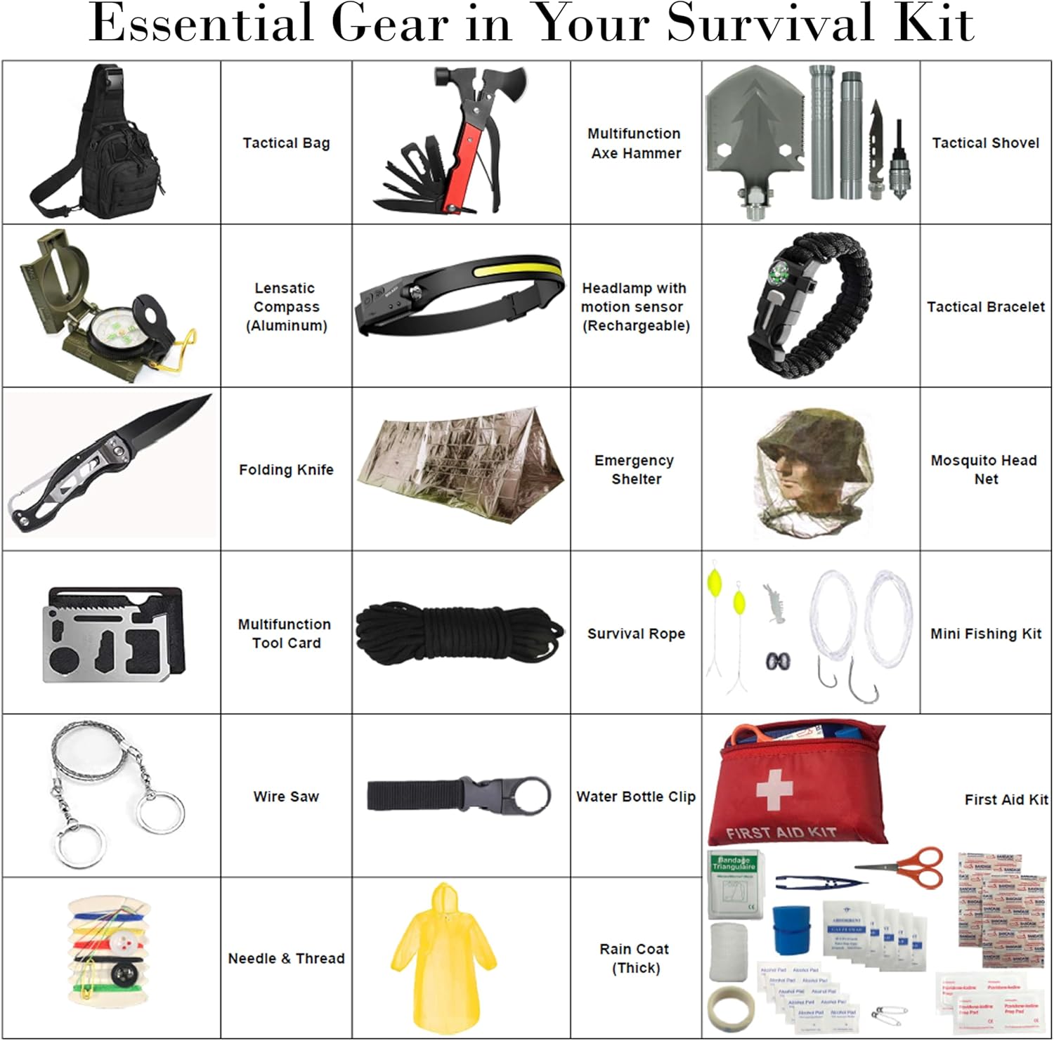 Portable Survival Kit with Mul - Outdoor In Camping 리뷰 및 가격