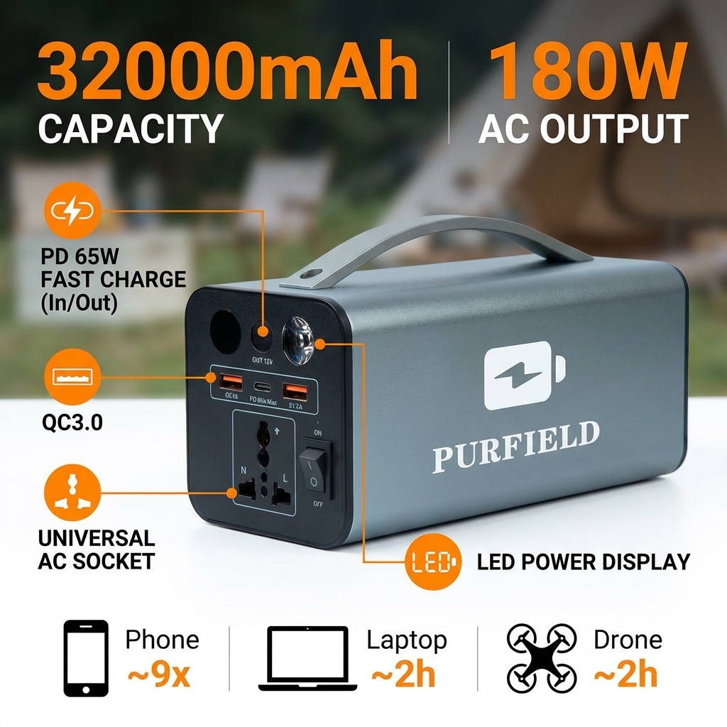 180W Outdoor Power Station 320 - Outdoor Camping Outfit 리뷰 및 가격