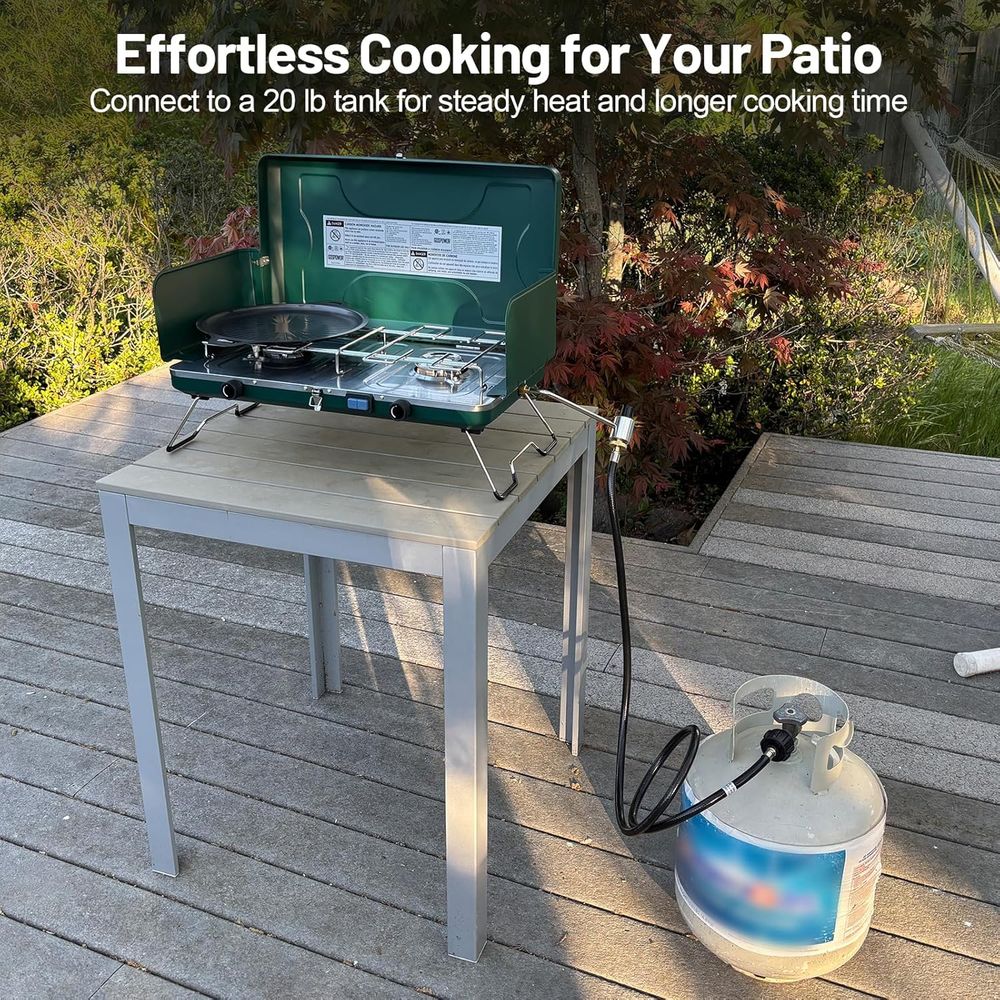 Portable 20,000 BTU Dual Burne - Outdoor Camping Burner 리뷰 및 가격