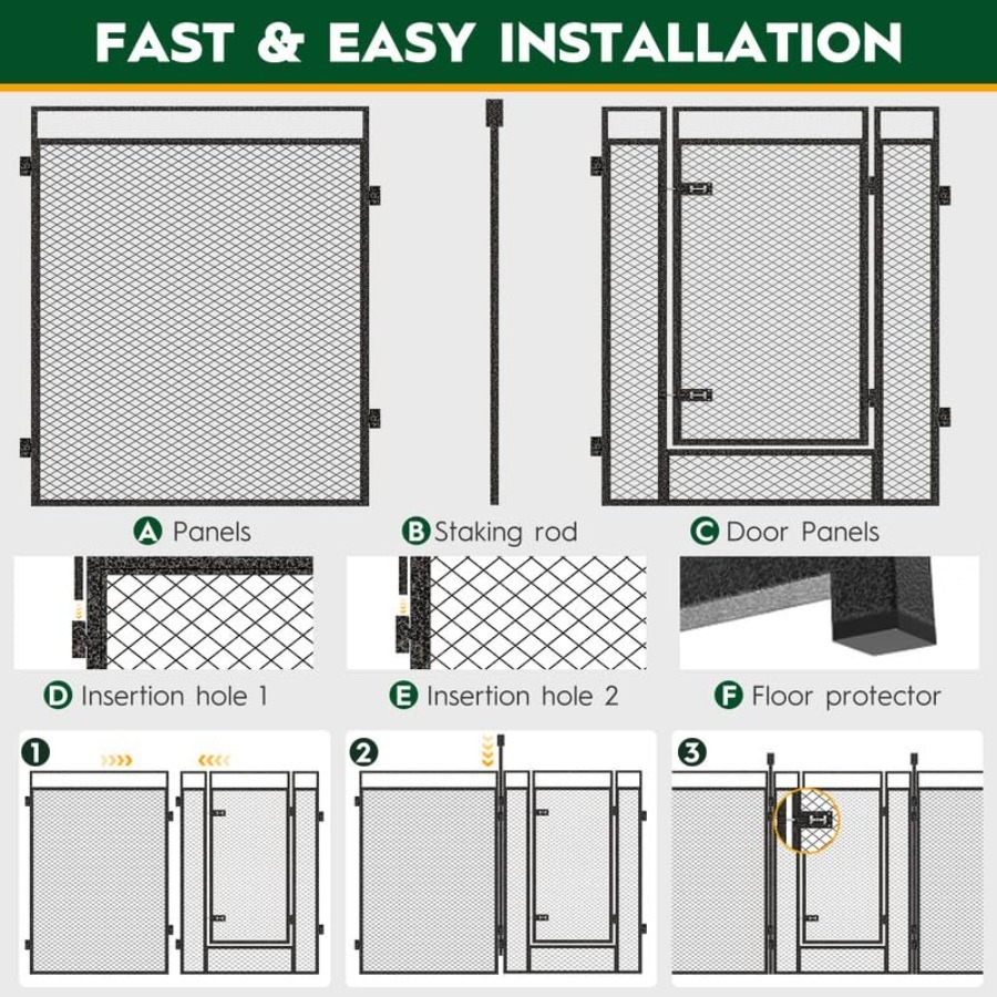 Dog Playpen with Safety Mesh,  - Outdoor Camping Dog Kennel 리뷰 및 가격