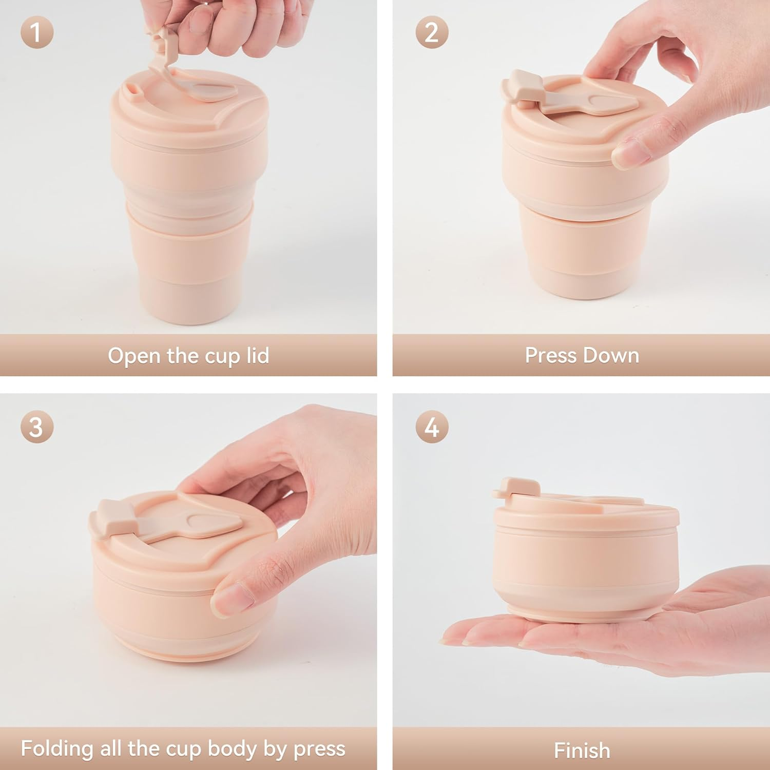 Collapsible Silicone Travel Cu - Outdoor Camping Activities 리뷰 및 가격