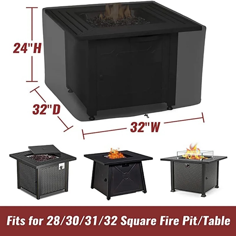 Waterproof Square Fire Pit Cov - Outdoor Camping Burner 리뷰 및 가격