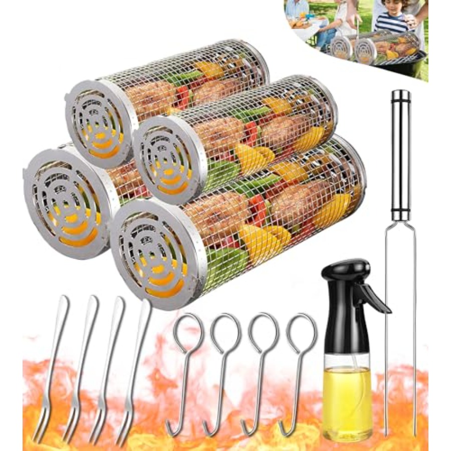 Outdoor Grilling Baskets Grill - Outdoor Camping Cooking Equipment 리뷰 및 가격