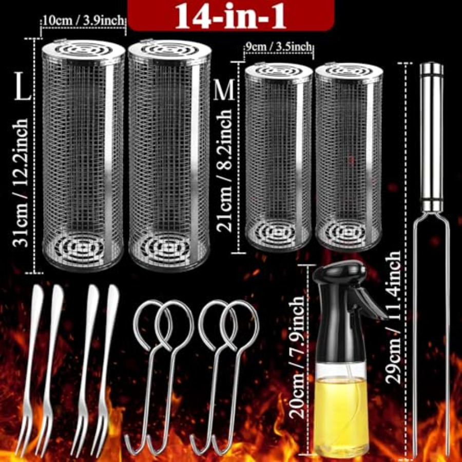 Outdoor Grilling Baskets Grill - Outdoor Camping Cooking Equipment 리뷰 및 가격