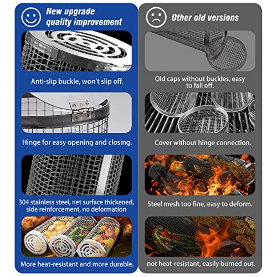 Outdoor Grilling Baskets Grill - Outdoor Camping Cooking Equipment 리뷰 및 가격
