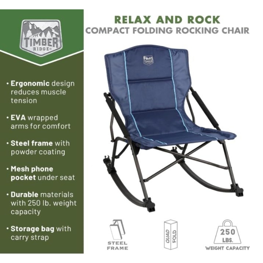 Folding Rocking Camping Chair  - Outdoor Camping Rocker 리뷰 및 가격
