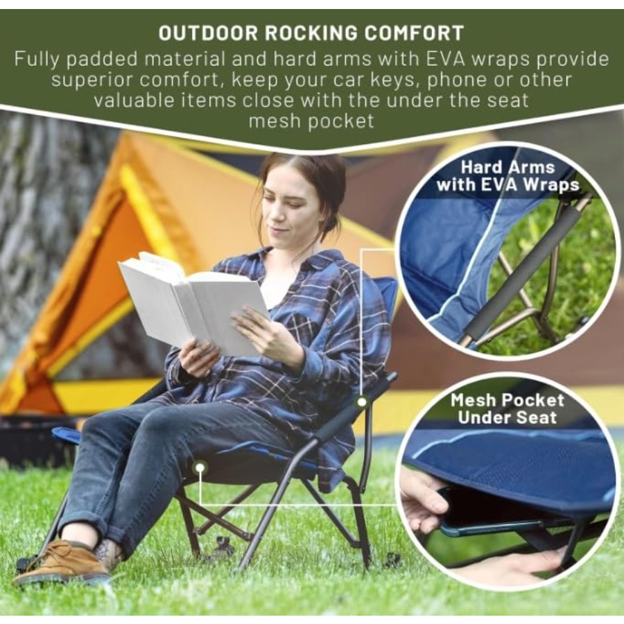 Folding Rocking Camping Chair  - Outdoor Camping Rocker 리뷰 및 가격