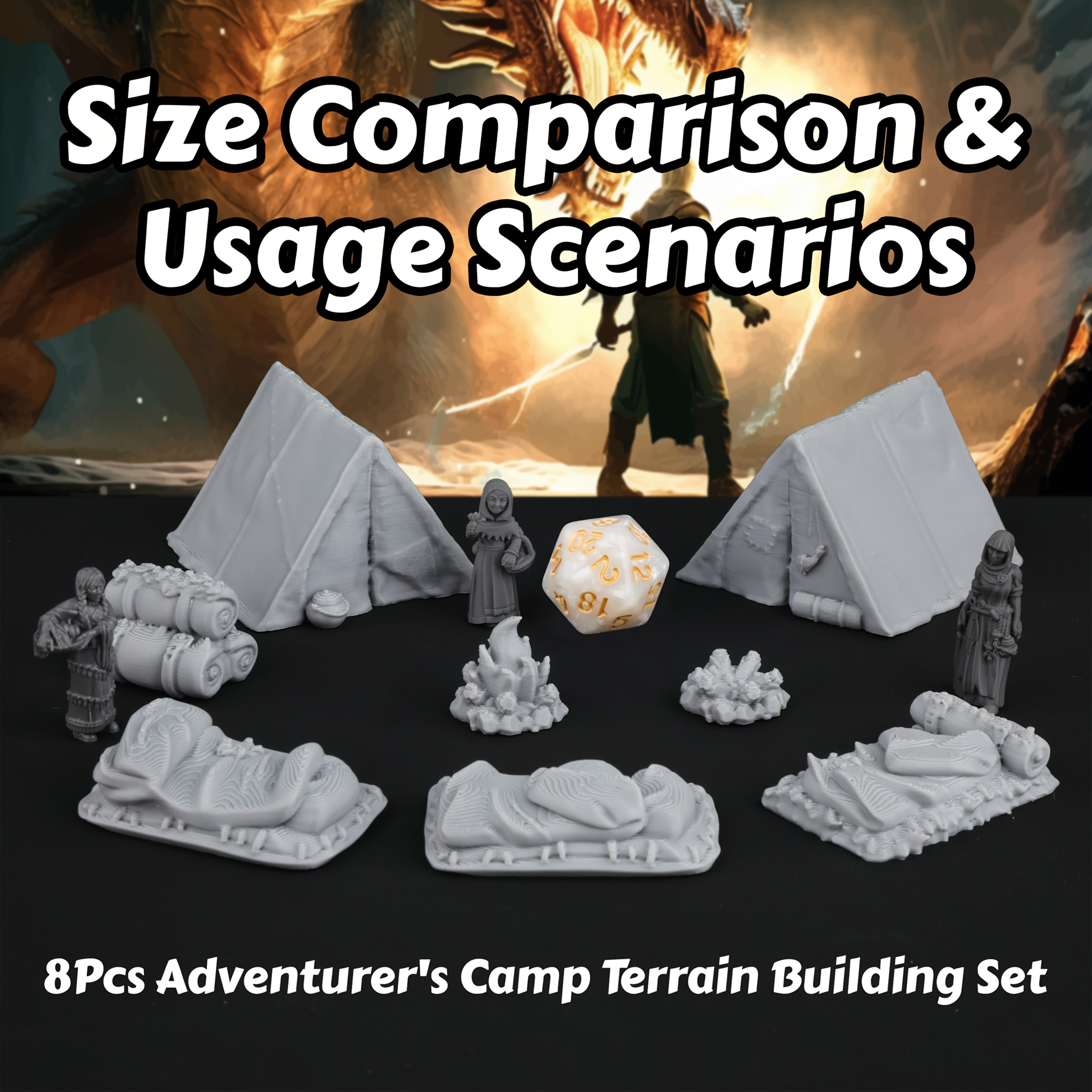 8pcs RPG Adventurer's Camp Min - Outdoor Camping Outfit 리뷰 및 가격