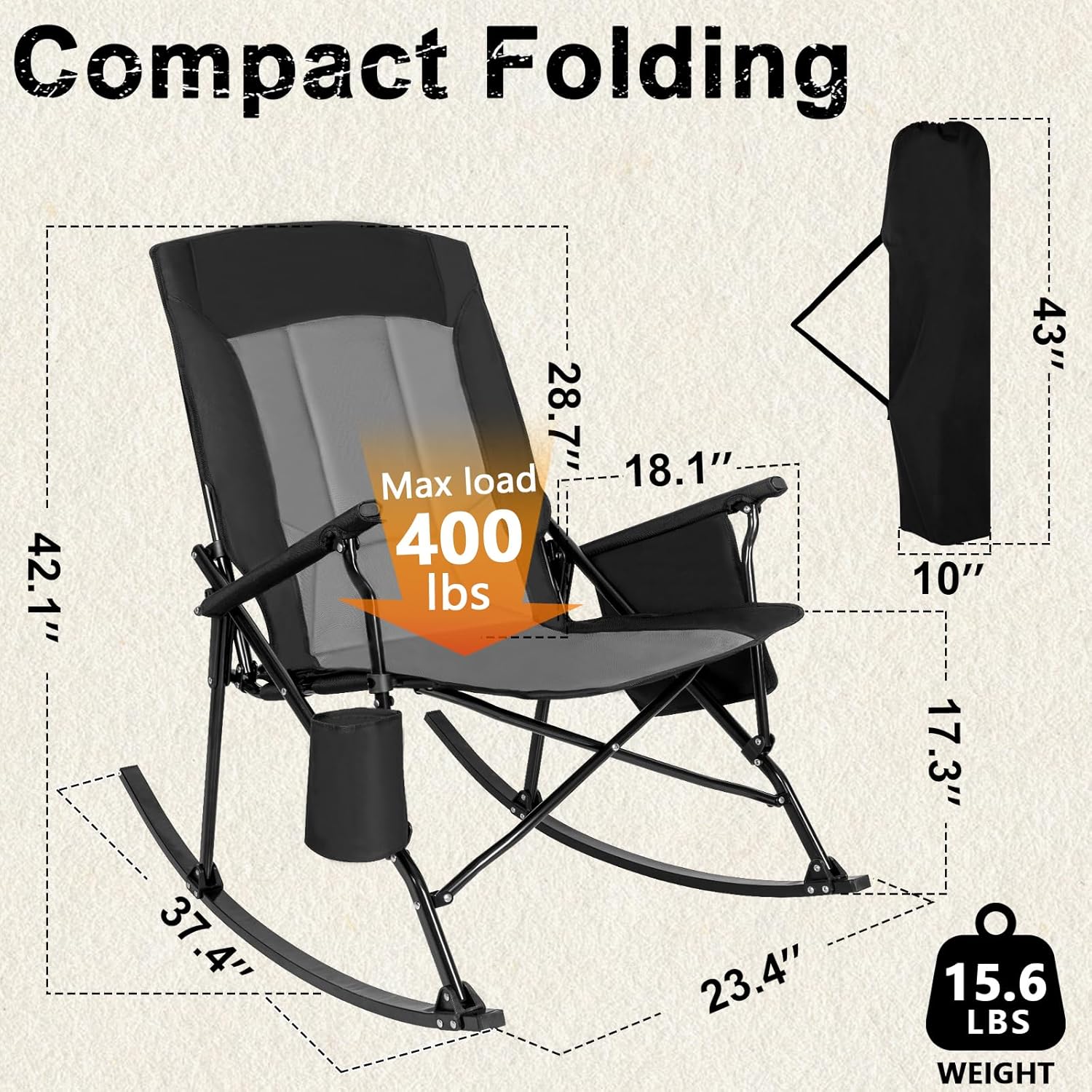 2 Pack High Back Portable Rock - Outdoor Camping Rocker 리뷰 및 가격